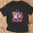 Dabbing ユニコーン 恐竜 男性 女性 男の子 女の子 キッズ ドバイ Tシャツ 高齢者への贈り物