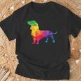 Dachshund Gay Pride Lgbt Lgbtq Rainbow Flag Dog Lovers Tシャツ 高齢者への贈り物