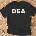Dea エージェント 麻薬取締局 前後 Tシャツ 高齢者への贈り物