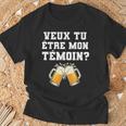 Demande Témoin Mariageeux Tu Être Mon Témoin T-Shirt Cadeaux pour les vieillards