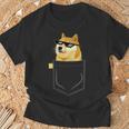Doge コインロゴシャツ フェイクポケットシャツ Dogecoin To The Moon Tシャツ 高齢者への贈り物