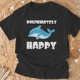 Dolphinately Happy ドルフィンズ イルカ 哺乳類 海 Dolphin ドルフィン Tシャツ 高齢者への贈り物