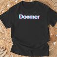 Doomer シャツ グリッチ レトロ Tシャツ 高齢者への贈り物