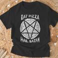 Eat Pizza Hailatan オカルト 反キリスト 悪魔的なサタニズム Tシャツ 高齢者への贈り物