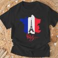 Enjoy Travel Paris France Flag & Eiffel Tower Graphic Tシャツ 高齢者への贈り物