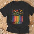 Equality Love Peace And Kindness Book Flowers Lgbt Gay Pride T-Shirt Gifts for Old Men