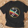 Esa 欧州宇宙機関 アリアン 5 ロケット ヴィンテージ Tシャツ 高齢者への贈り物