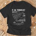 F-14 Tomcat 戦闘機 ジェット仕様 軍用飛行機 F14 Tomcat Tシャツ 高齢者への贈り物