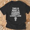 Feminista Lesbiana Es Del Orgullo Gay In Mangas Camiseta unisex Regalos para ancianos