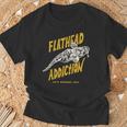 Flathead Addiction マゴチ 釣り Tシャツ 高齢者への贈り物