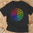Flower Of Lifeacred Geometry Yogaフラワーオブライフ神聖幾何学瞑想ヨガ Tシャツ 高齢者への贈り物