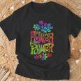 Flower Power ヒッピー サイケデリック '70年代レトロ Tシャツ 高齢者への贈り物