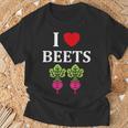 Food Humor Beetrootimpleegetable I Love Beets Tシャツ 高齢者への贈り物