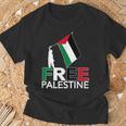 Free Palestine パレスチナ国旗 フリーガザtシャツ Tシャツ 高齢者への贈り物