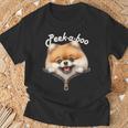 Peek-A-Boo ポメラニアン Tシャツ 高齢者への贈り物