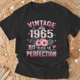 60Th B-Dayintage 1965 Floral 60 Years Of Perfection Tシャツ 高齢者への贈り物