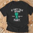If They Talk Behind Your Back Fart かわいい動物モンスター Tシャツ 高齢者への贈り物