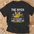 The River Is Calling Water Rafting 川 ラフティング Tシャツ 高齢者への贈り物