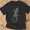 Gecko シャツ トカゲシルエット ヴィンテージ グランジ クール メンズ キッズ Tシャツ 高齢者への贈り物