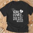 Girl Loves Diesel メカニックシャツ 面白いバレンタインデーギフト Tシャツ 高齢者への贈り物