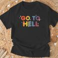 Go To Hell シャレた言葉 くたばれ Tシャツ 高齢者への贈り物