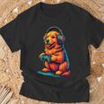 Golden Retriever Retro Gamerintage Gaming Amante De Los Perros Camiseta unisex Regalos para ancianos