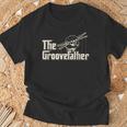 Groovefather ビンテージドラム ドラミング バンドドラマー Tシャツ 高齢者への贈り物