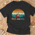 Guitar Musicintage Retrotyle Guitarist Rock And Roll T-Shirt Cadeaux pour les vieillards