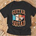 Guitarquad マッチング レトロ ヴィンテージスタイル ギターバンド Tシャツ 高齢者への贈り物