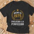 Hecho En 1975 Envejecido A La Perfección Cumpleaños Camiseta unisex Regalos para ancianos