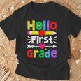 Hello First Grade Back Tochool 1St Day Of 1St Grade Tシャツ 高齢者への贈り物