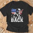 I'll Be Back Trump 2024 アメリカ大統領選挙トランプ Tシャツ 高齢者への贈り物