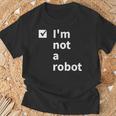I'm Not A Robot Ai 人工知能ゲーマー Tシャツ 高齢者への贈り物