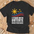 Itand With Duterte フィリピン フィリピン 強い 帰省 Tシャツ 高齢者への贈り物