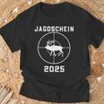 Jagdschein 2025 Passed Green T-Shirt Geschenke für alte Männer
