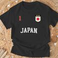 Japan チームサッカー 日本 Number 1Occer Tシャツ 高齢者への贈り物