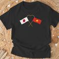 Japanese Flagietnamese Flagベトナムの遺産 ベトナムのルーツ 日本の国旗 ベトナムの国旗 Tシャツ 高齢者への贈り物
