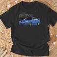 Jdm Rally Blue Car Gc8 バージョン5 Tシャツ 高齢者への贈り物