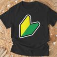Jdm：Jdmマークビギナードライバー若葉商信社シンボル Tシャツ 高齢者への贈り物
