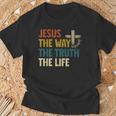 Jesus The Way The Truth The Life クリスチャン 信者 キリスト Tシャツ 高齢者への贈り物