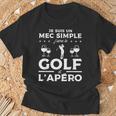 Jeuis Un Mecimple J'aime Le Golf Et L'apéro T-Shirt Cadeaux pour les vieillards