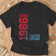 Junio 1986 Retro 1986Intage 1986 Año Legendario 1986 Camiseta unisex Regalos para ancianos