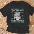 Kaffee Redet Nicht Kaffee Jammert Nicht Cat 諺 Tシャツ 高齢者への贈り物