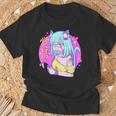 Kawaii Gamer ネコガール メンヘラ 美的パステル ゴス キュート Tシャツ 高齢者への贈り物