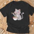 Kawaii Ramen Cat Neko Cute Anime Noodle Lover Tシャツ 高齢者への贈り物