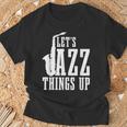 Let's Jazz Things Up 面白いサックス音楽サックスギフト Tシャツ 高齢者への贈り物