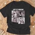 Let It Meow 面白い猫子猫の歌うギフト Tシャツ 高齢者への贈り物