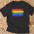 Lgbt ハートにレインボーフラッグ Tシャツ 高齢者への贈り物