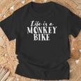 Life Is A Monkey Bike ゴリラバイク 漫画デザイン Tシャツ 高齢者への贈り物