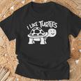 I Like Turtles かわいい 亀 愛 亀 海 動物 好き Tシャツ 高齢者への贈り物